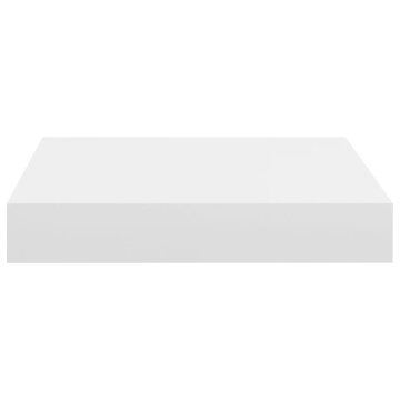 Rafturi de perete suspendate, 4 buc., alb, 23x23,5x3,8 cm, MDF - Img 8