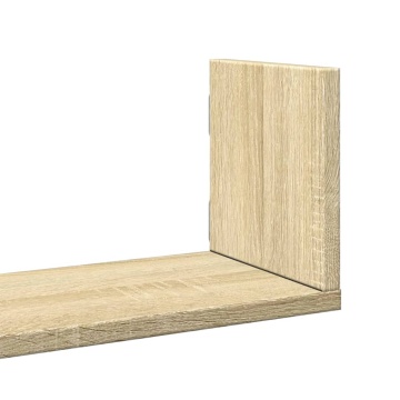 Rafturi perete 3 buc. stejar sonoma 58x18x18 cm lemn prelucrat - Img 6