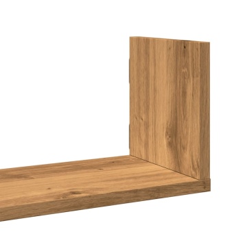 Rafturi perete 3buc. stejar artizanal 80x18x18cm lemn prelucrat - Img 6