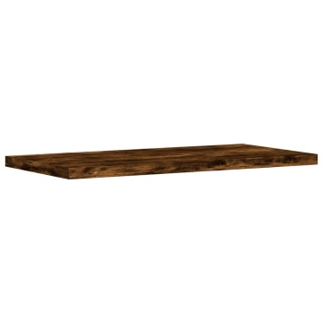 Rafturi perete 4 buc. stejar fumuriu 40x20x1,5 cm lemn compozit - Img 4