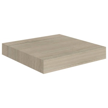 Rafturi perete suspendate, 4 buc., stejar, 23x23,5x3,8 cm, MDF - Img 4