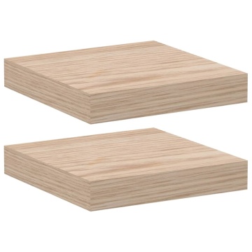 Rafturi plutitoare, 2 buc., 23x23,5x4 cm, lemn prelucrat - Img 2