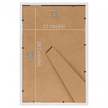 Rame foto colaj pentru perete/masă, 5 buc. alb, 21x29,7 cm, MDF - Img 7