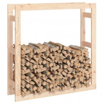 Rastel pentru lemne de foc, 100x25x100 cm, lemn masiv pin - Img 4