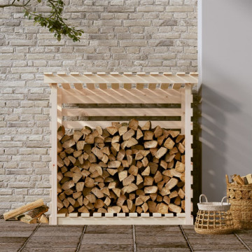Rastel pentru lemne de foc, 108x73x108 cm, lemn masiv de pin - Img 3