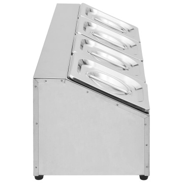 Recipient Gastronorm cu 4 secțiuni GN 1/6 oțel inoxidabil - Img 4