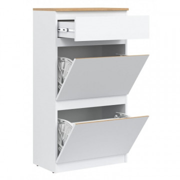 REMI Dulap pantofi 1S2P WHITE/OAK EVOKE - Img 3