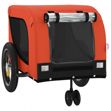 Remorcă bicicletă animale companie portocaliu/negru oxford/fier - Img 4