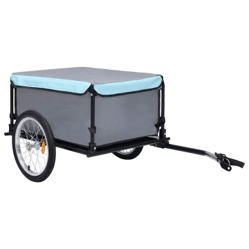 Remorcă pentru bicicletă, negru și albastru, 65 kg - Img 1
