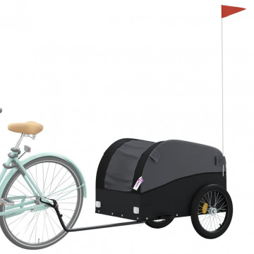 Remorcă pentru biciclete, negru, 45 kg, fier - Img 3
