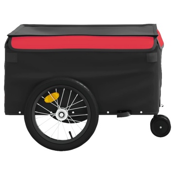 Remorcă pentru biciclete, negru și roșu, 45 kg, fier - Img 5