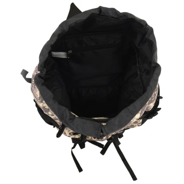 Rucsac de drumeție, camuflaj maro camel, 100 L, țesătură oxford - Img 6