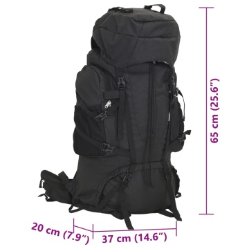 Rucsac de drumeție, negru, 60 L, țesătură oxford - Img 7