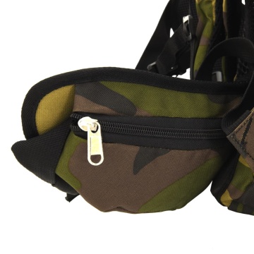 Rucsac de drumeție, verde camuflaj, 60 L, țesătură oxford - Img 8