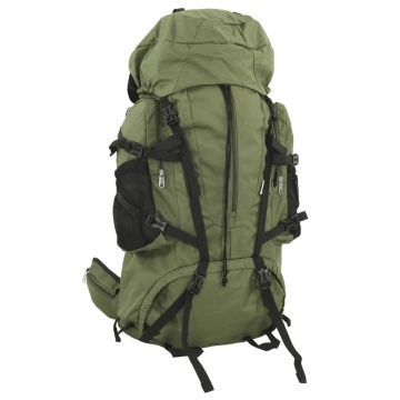 Rucsac de drumeție, verde kaki, 80 L, țesătură oxford - Img 1