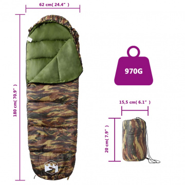 Sac de dormit tip mumie pentru adulți de camping, 3 anotimpuri - Img 5