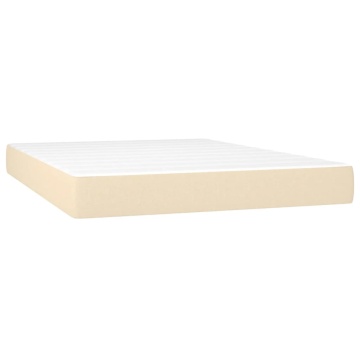 Saltea de pat cu arcuri, crem, 140x200x20 cm, textil - Img 2