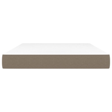 Saltea de pat cu arcuri, gri taupe, 140x190x20 cm, textil - Img 3