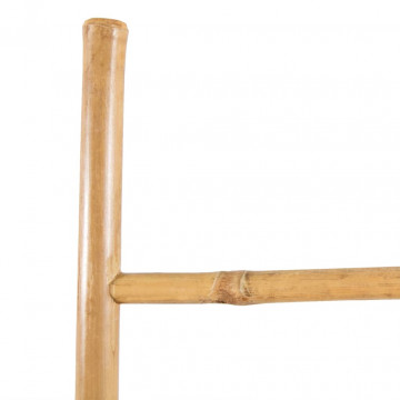 Scară pentru prosoape cu 5 trepte, bambus, 150 cm - Img 2