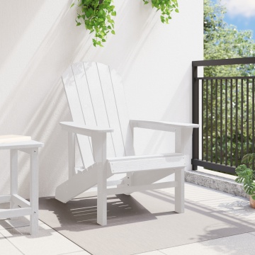 Scaun Adirondack Alb 74x82x91 cm HDPE - Img 3