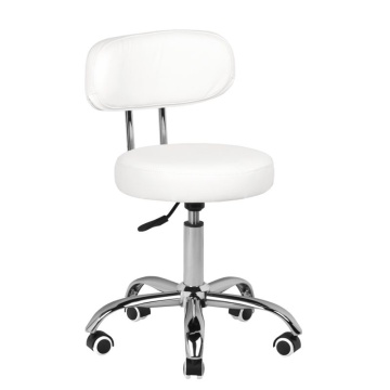 Scaun cosmetic pentru pedichiura a-007 alb - Img 1