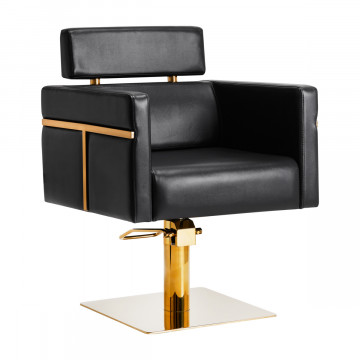 Scaun de coafura Gabbiano Toledo gold black - Img 1