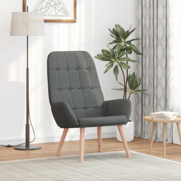 Scaun de relaxare, gri închis, material textil - Img 1