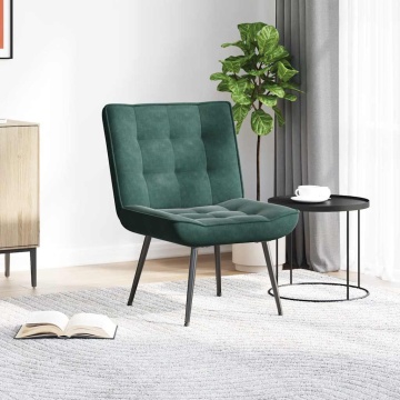 Scaun de relaxare Verde închis 64x74x84 cm catifea - Img 3