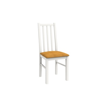 Scaun din lemn masiv de fag tapitat cu stofa s-38 boss10 23b, auriu - Img 1