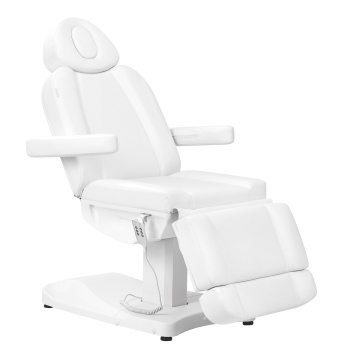 Scaun electric cosmetic Azzurro 803D 3-motoare alb - Img 1