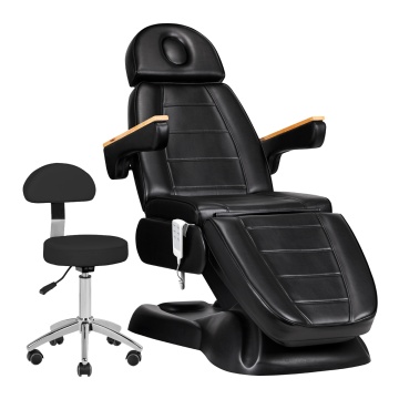 Scaun electric cosmetic SILLON Lux 273b + taburet 304 negru - Img 1