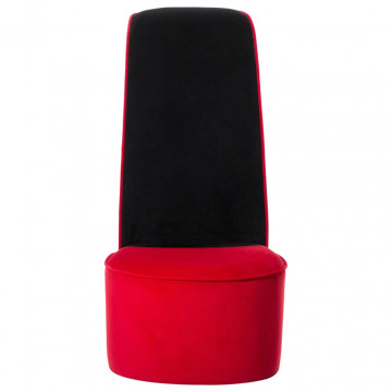 Scaun în formă de pantof cu toc, roșu, catifea - Img 4