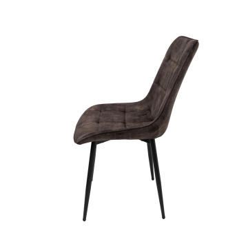 Scaun living HT1, stofa, maro inchis - Img 2