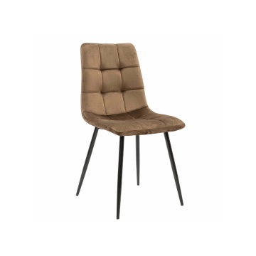 Scaun living, tapitat cu stofa, s-155, maro - Img 1