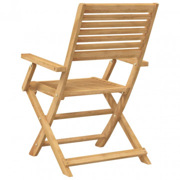 Scaune grădină pliante 4 buc 54,5x61,5x86,5cm lemn masiv acacia - Img 6