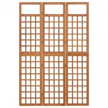 Separator cameră cu 3 panouri, 121x180,5 cm, nuiele lemn brad - Img 2