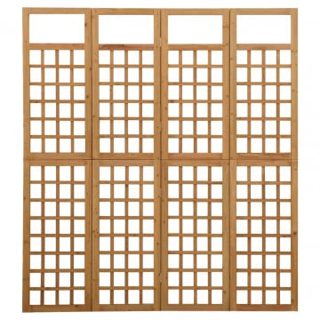 Separator cameră cu 4 panouri, 161x180 cm, nuiele lemn brad - Img 1