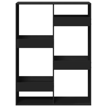 Separator de cameră, negru, 100x33x135 cm, lemn prelucrat - Img 4