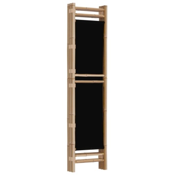 Separator de cameră pliabil cu 3 panouri 120 cm bambus și pânză - Img 5
