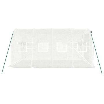 Seră cu cadru din oțel, alb, 8 m², 4x2x2 m - Img 8