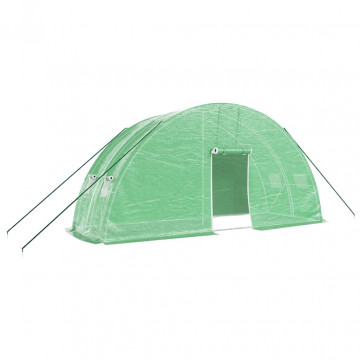 Seră cu cadru din oțel, verde, 12 m², 6x2x2,85 m - Img 2