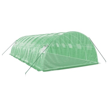 Seră cu cadru din oțel, verde, 32 m², 8x4x2 m - Img 5