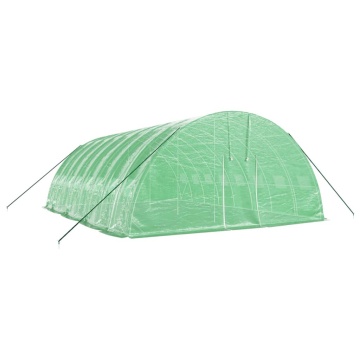 Seră cu cadru din oțel, verde, 48 m², 8x6x2,85 m - Img 3