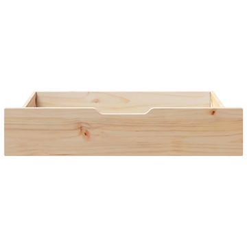 Sertare de pat cu roți, 2 buc., 85x55x16 cm, lemn masiv de pin - Img 3