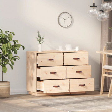 Servantă, 100x40x75 cm, lemn masiv de pin - Img 3