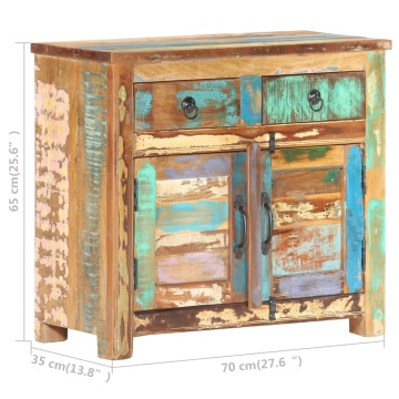 Servantă, 70 x 35 x 65 cm, lemn masiv reciclat - Img 6