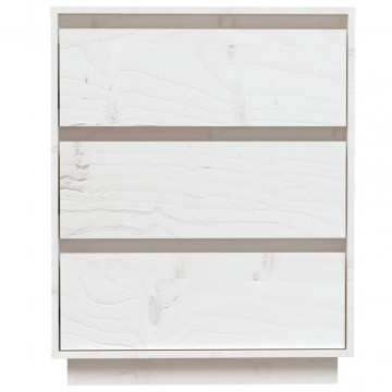 Servantă, alb, 60x34x75 cm, lemn masiv de pin - Img 8