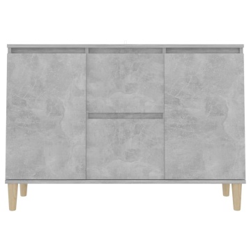 Servantă, gri beton, 101x35x70 cm, lemn prelucrat - Img 7
