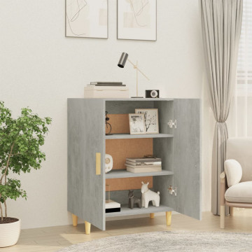 Servantă, gri beton, 70x34x90 cm, lemn prelucrat - Img 5