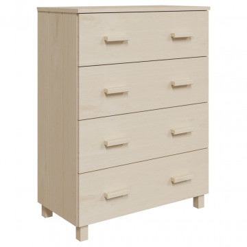Servantă, maro miere, 79x40x103,5 cm, lemn masiv de pin - Img 2